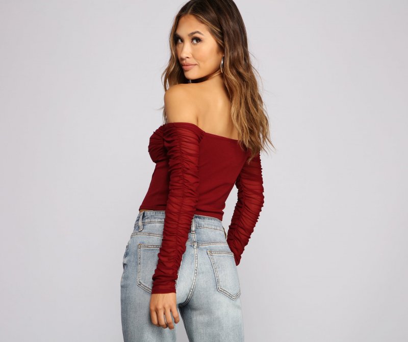 TableClothsUs Ruched Moment Cropped Bustier