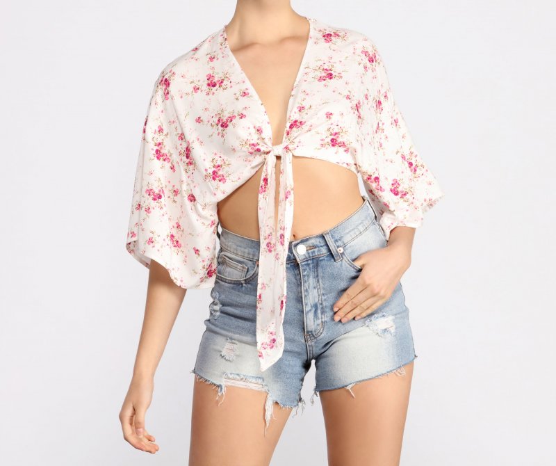 TableClothsUs Floral Dream Kimono Sleeve Top