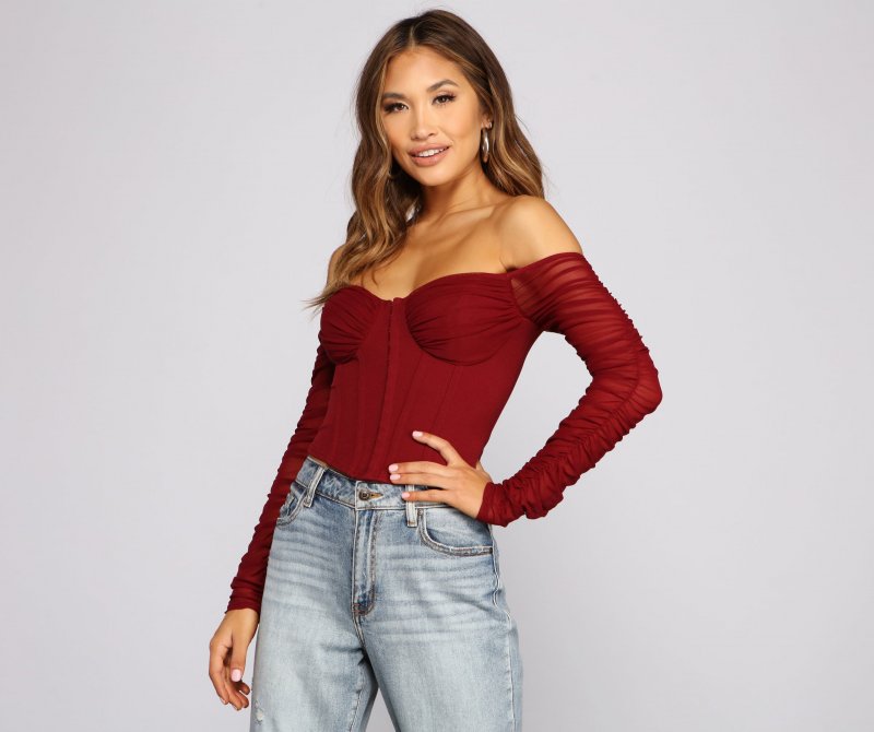 TableClothsUs Ruched Moment Cropped Bustier