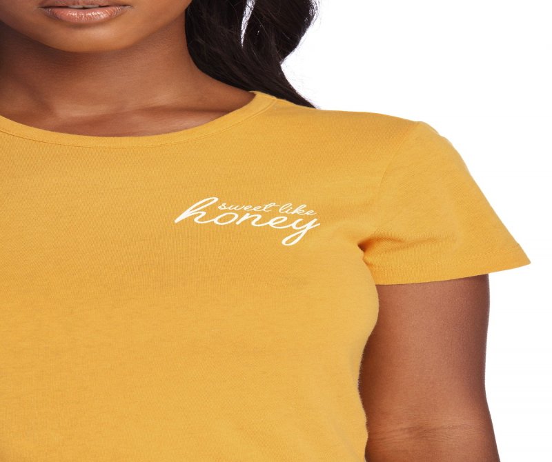 TableClothsUs Sweet Like Honey Crop Top