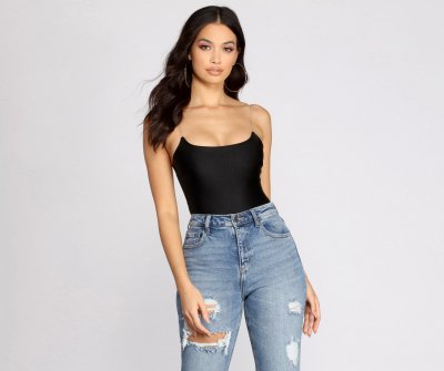 TableClothsUs Clearly On Trend Knit Bodysuit