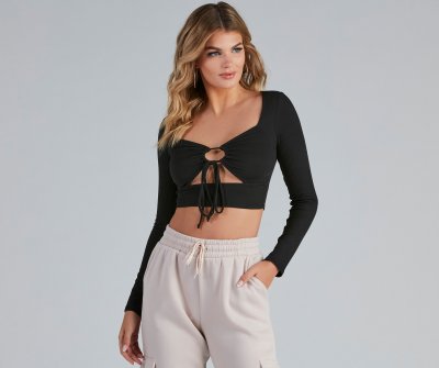 TableClothsUs Never Looked Better Ribbed Crop Top