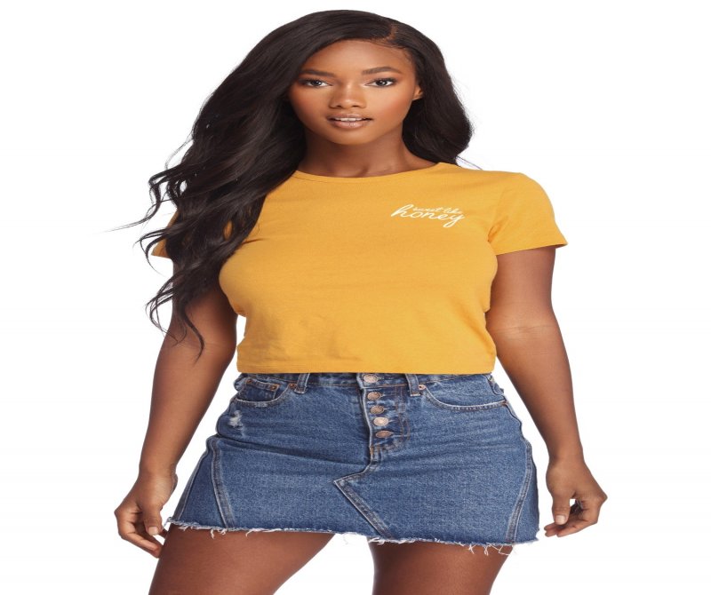 TableClothsUs Sweet Like Honey Crop Top