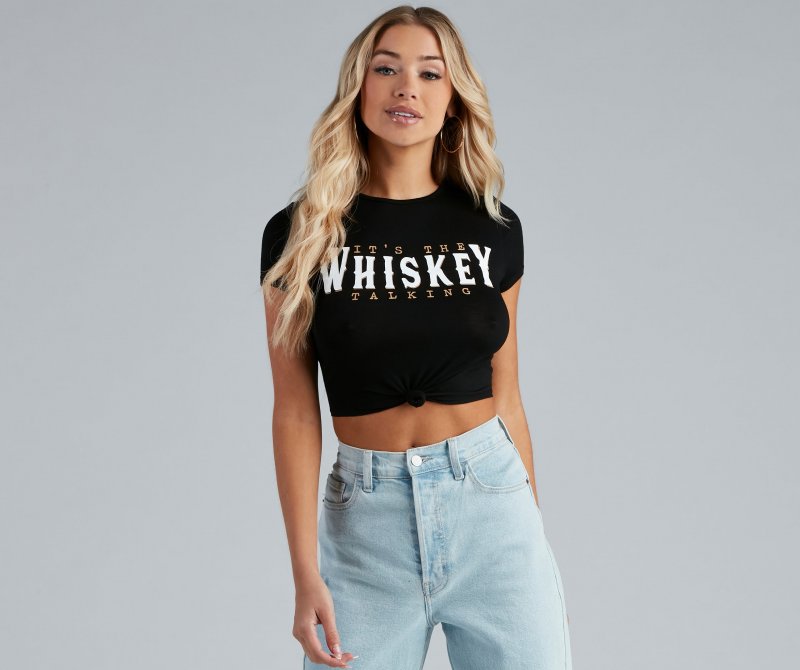 TableClothsUs It's The Whiskey Talking Graphic Tee