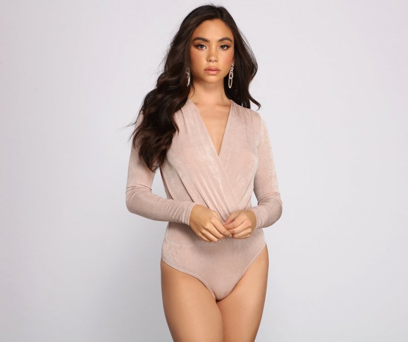 TableClothsUs Chic Style Long Sleeve Bodysuit