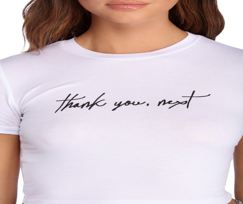 TableClothsUs Thank You, Next Cropped Tee