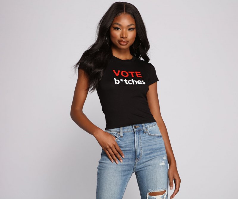 TableClothsUs Vote B*tches Graphic Tee Shirt