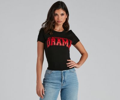 TableClothsUs No Boyfriend, No Drama Graphic Tee