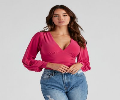 TableClothsUs Bring The Drama Puff Sleeve Bodysuit