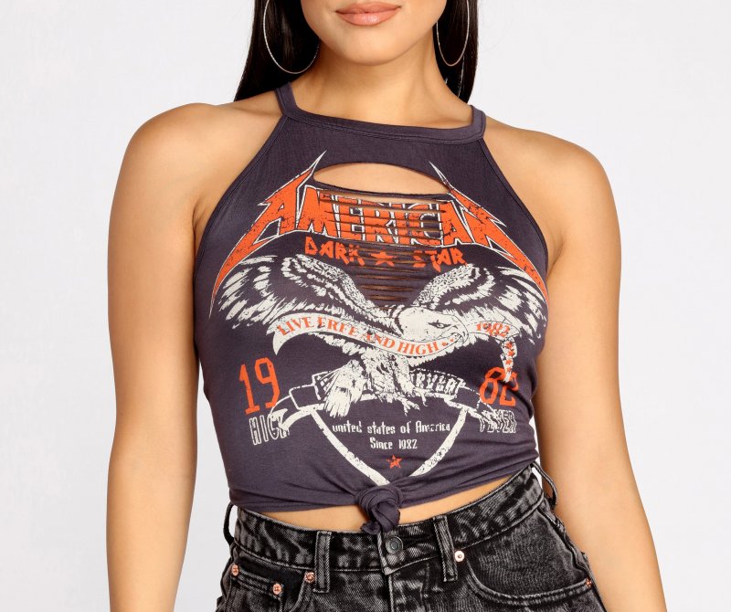 TableClothsUs American Rocker Slashed Tee