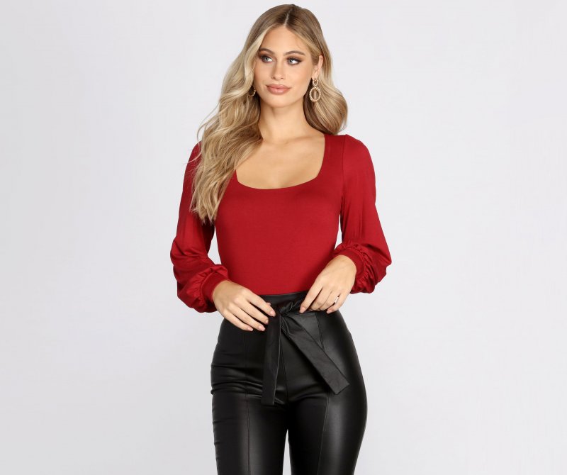 TableClothsUs Bubble Sleeve Bodysuit