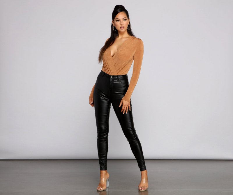 TableClothsUs Chic Style Long Sleeve Bodysuit