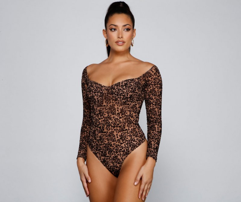 TableClothsUs Sultry Details Bustier Bodysuit