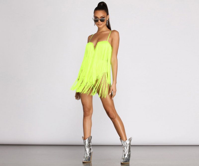 TableClothsUs Forever Fab In Fringe Bodysuit