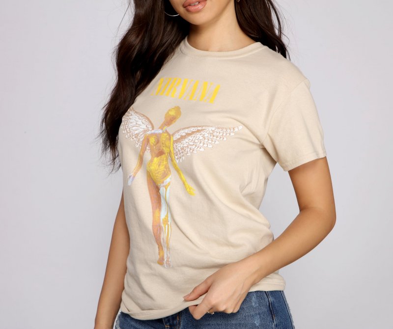 TableClothsUs Nirvana Graphic Vintage Tee Shirt