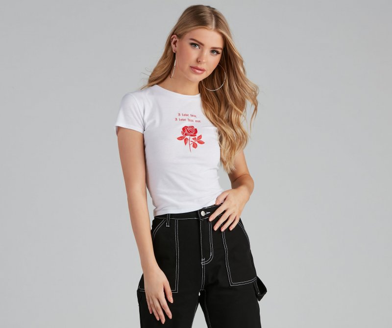 TableClothsUs I Love Him, I Love Him Not Graphic Tee