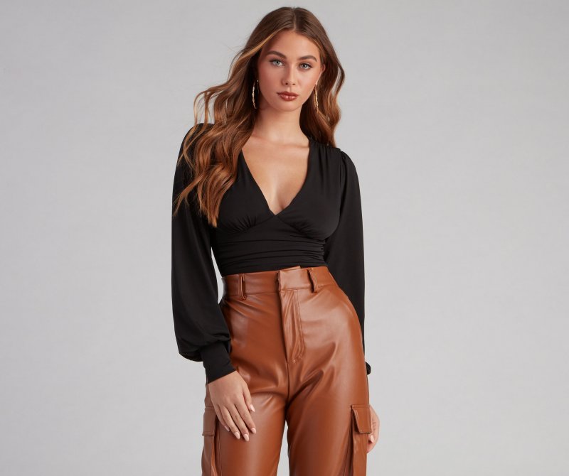 TableClothsUs Bring The Drama Puff Sleeve Bodysuit