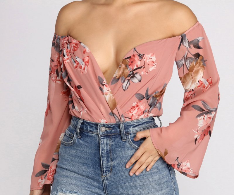 TableClothsUs Darling Floral Chiffon Top