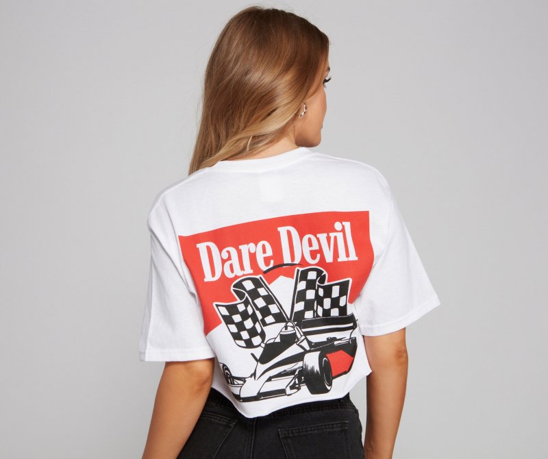 TableClothsUs Daredevil Racing Graphic Crop Top