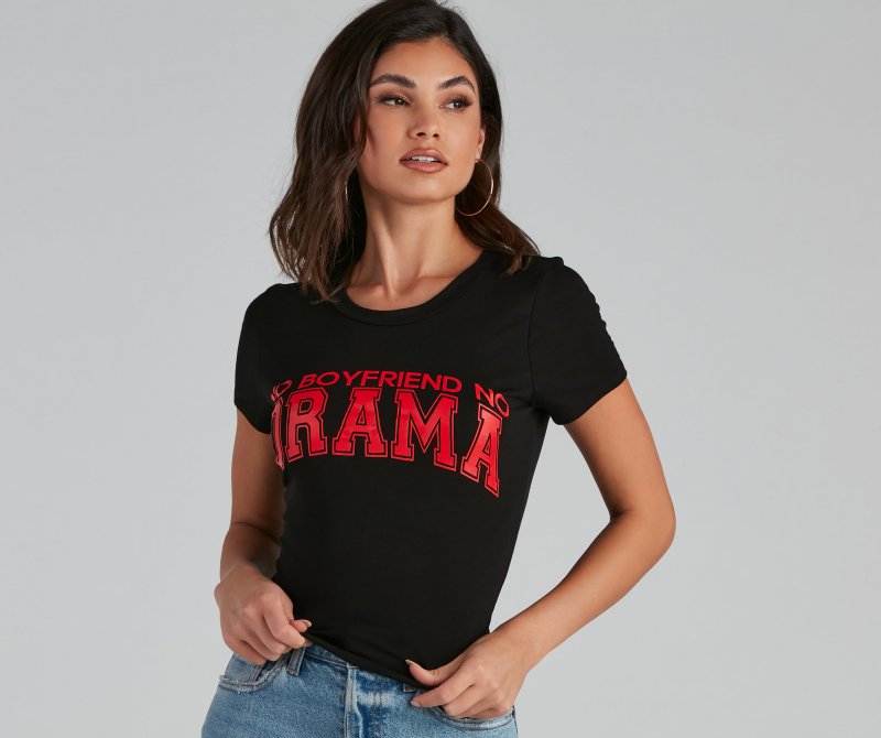 TableClothsUs No Boyfriend, No Drama Graphic Tee