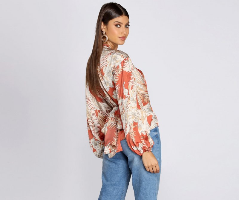 TableClothsUs Belted Wrap Front Blouse