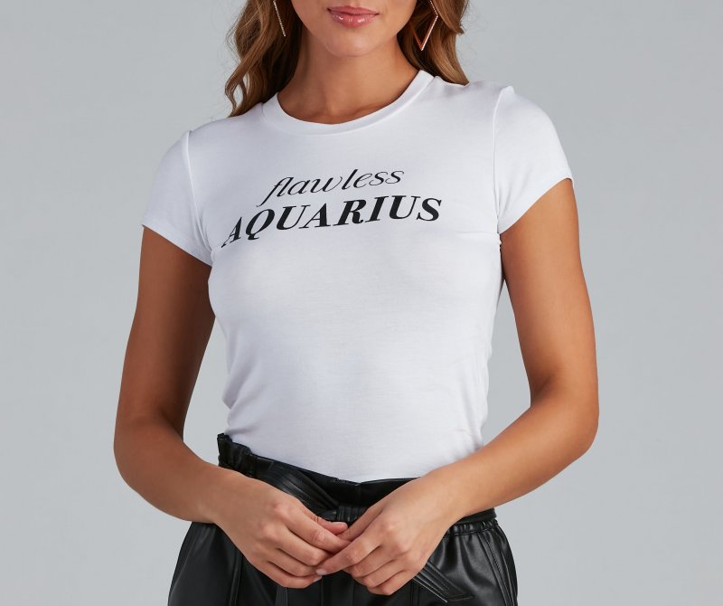 TableClothsUs Flawless Aquarius Graphic Knit Tee