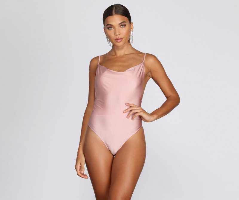 TableClothsUs On It Cowl Neck Bodysuit