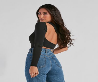 TableClothsUs One Sided Cutout Back Bodysuit